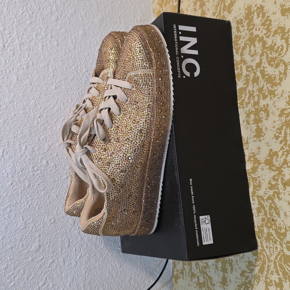 I.N.C. International Concepts Gold Bling  Womens Sz 10 M - Picture 3 of 10